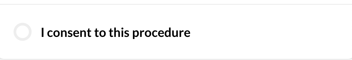 I consent to this procedure